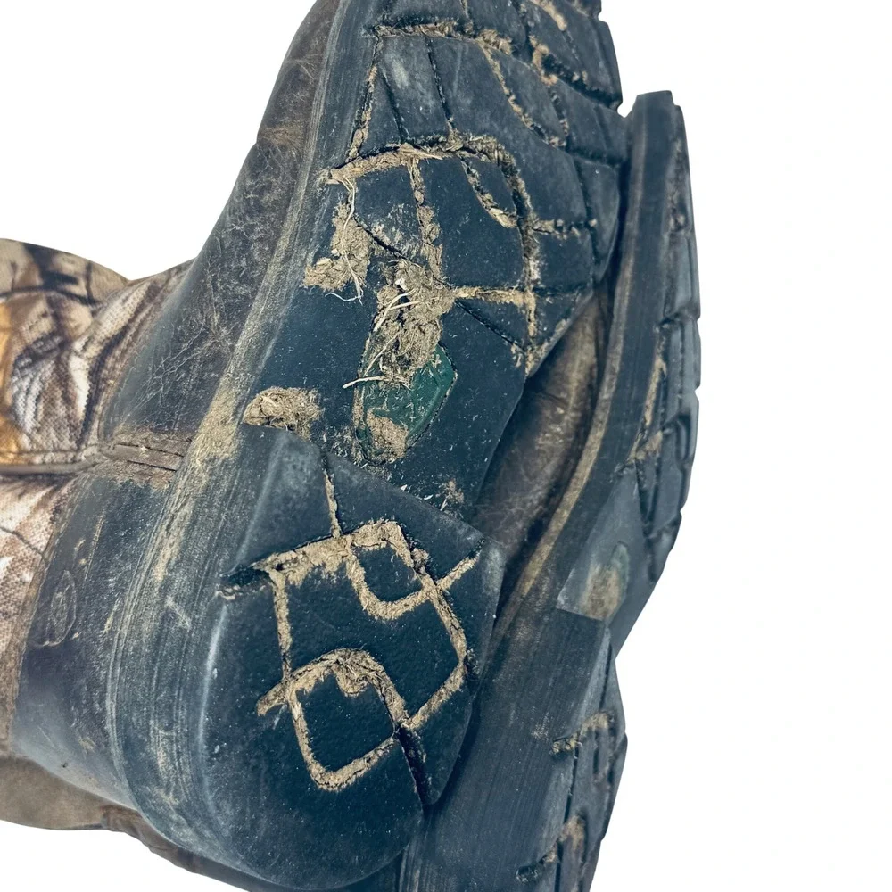 Ariat Kids Fatbaby‎ Camo Leather Western Boots 1.5 Distressed Ranch Farm Outdoor